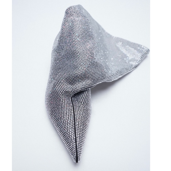 💎 Zara Heeled Sparkly Boots "Silver" NWT 💎 - Picture 14 of 17